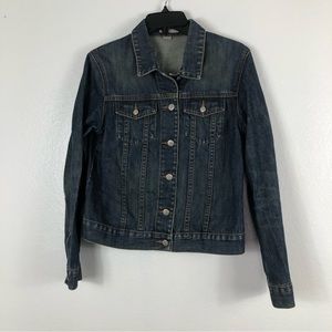 J.Crew Denim Blue Jean Jacket Size S old 2000s  Multi Pockets Long Sleeves